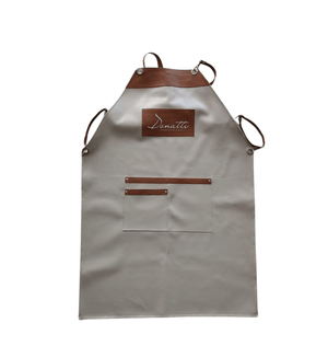 Marketing Avental De Couro Creme